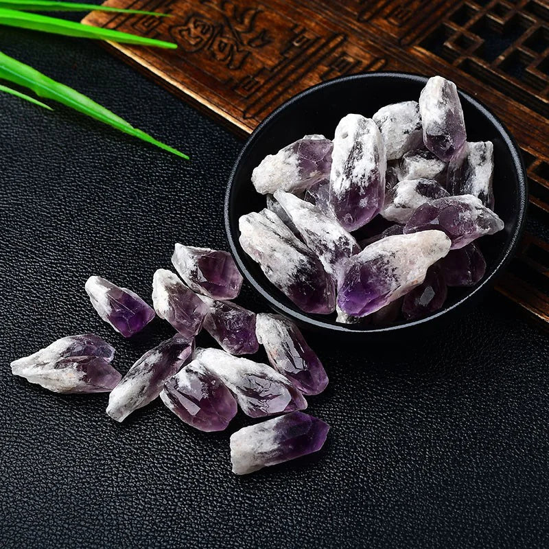 Natural White Purple Citrine Rough Stones