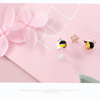 Bee and Flower Variation Earrings