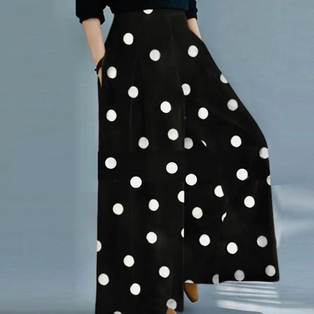 Polka Wide Leg Pants