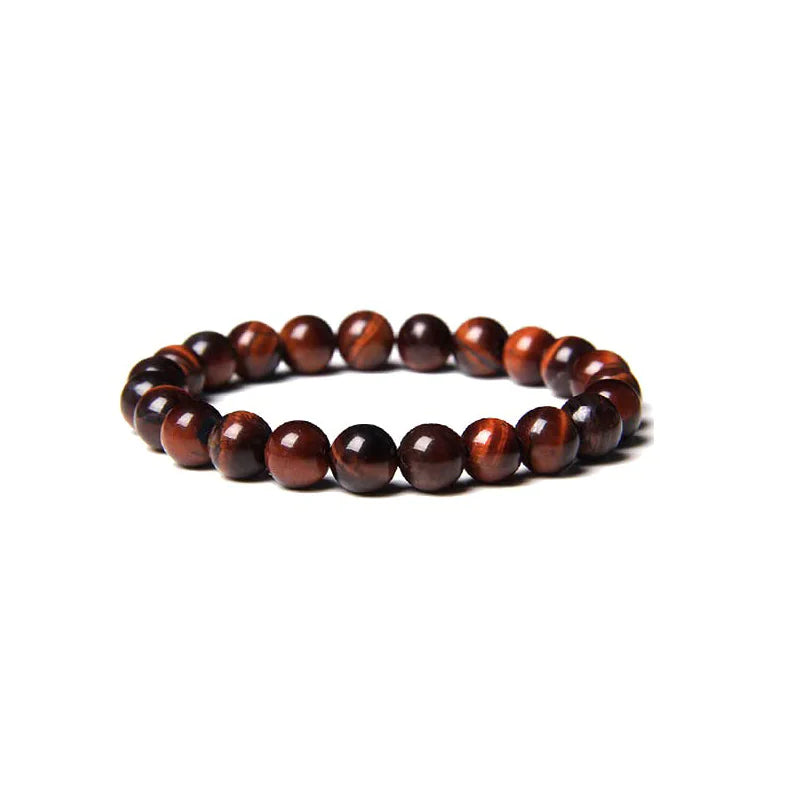 Tiger Eye & Agate Beaded Stretch Bracelet