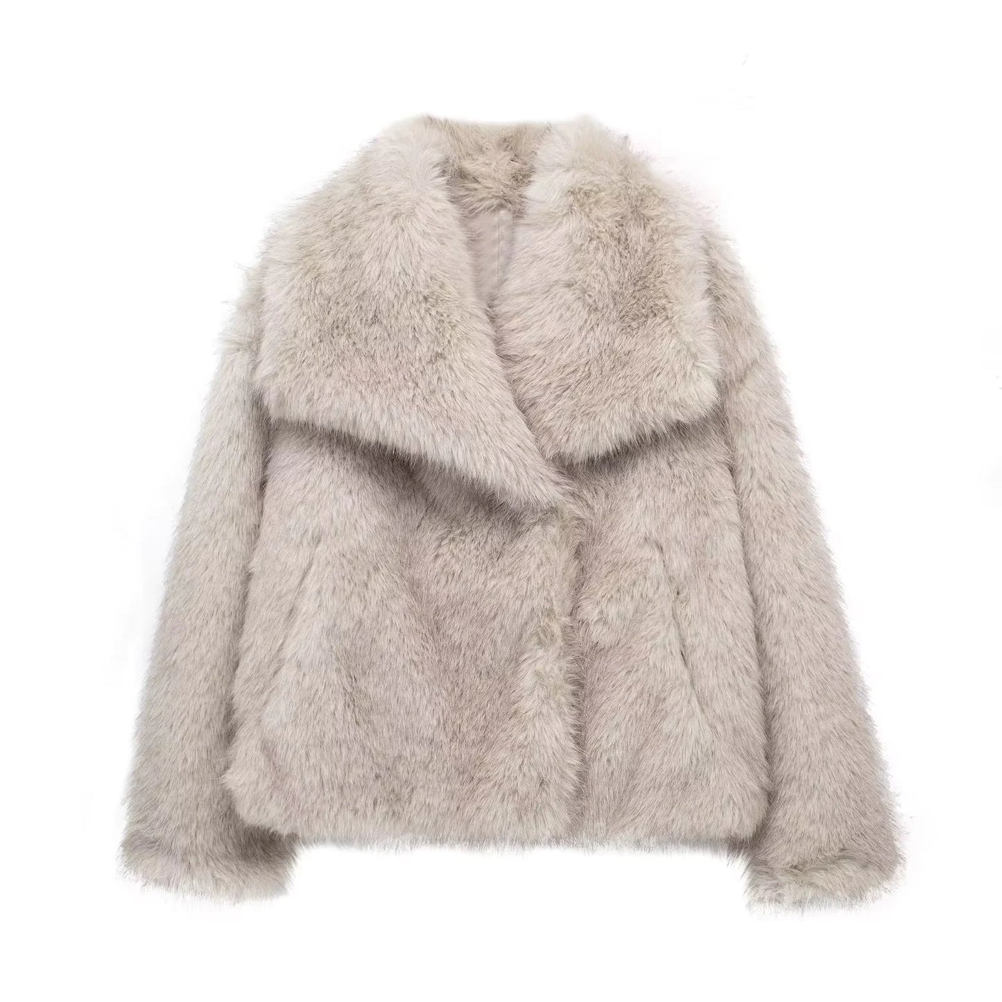 Women's Faux Fox Fur Coat