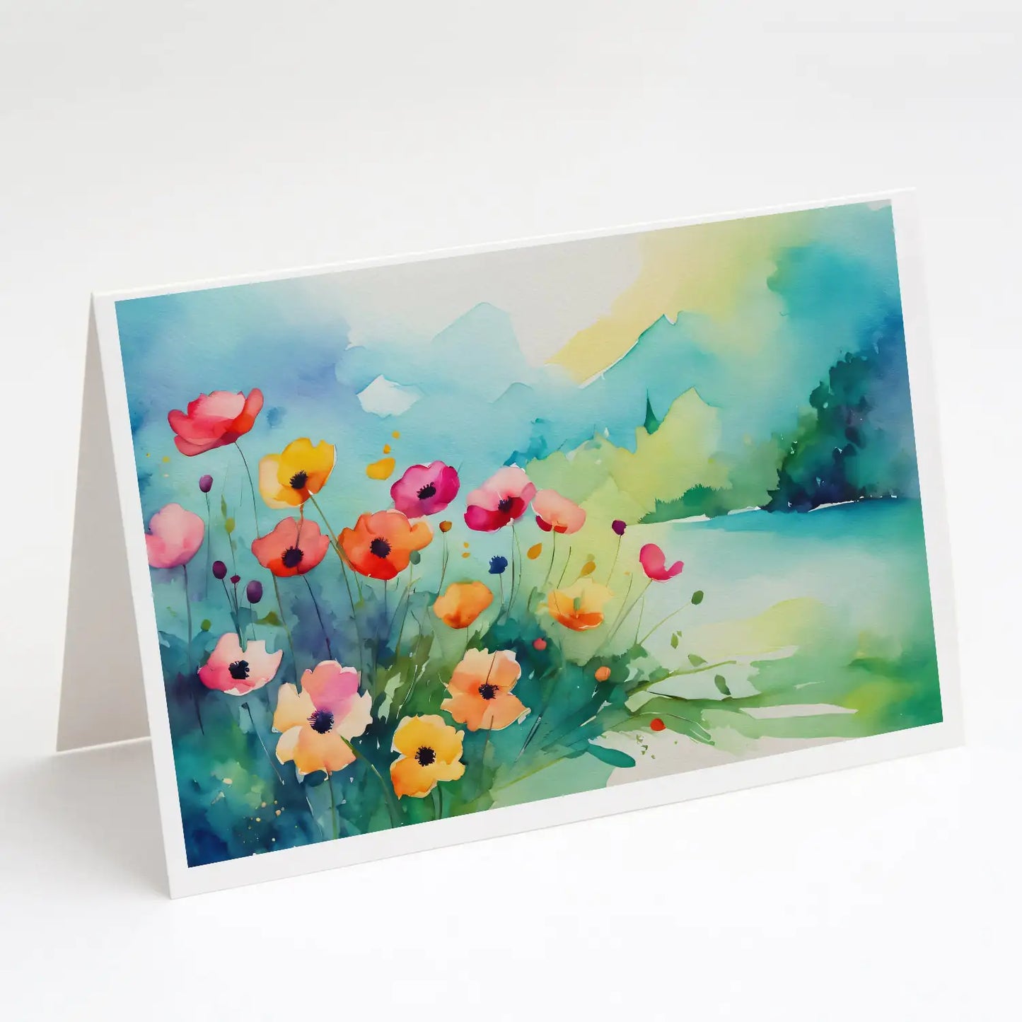 Anemones in Watercolor Greeting Cards Pack of 8