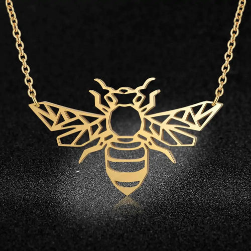 Origami Bee Pendant With Connect Chain