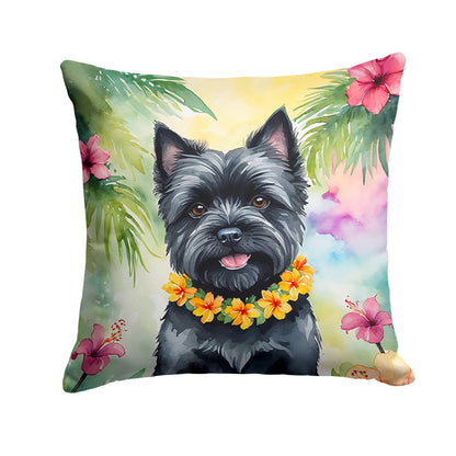 Cairn Terrier Luau Throw Pillow