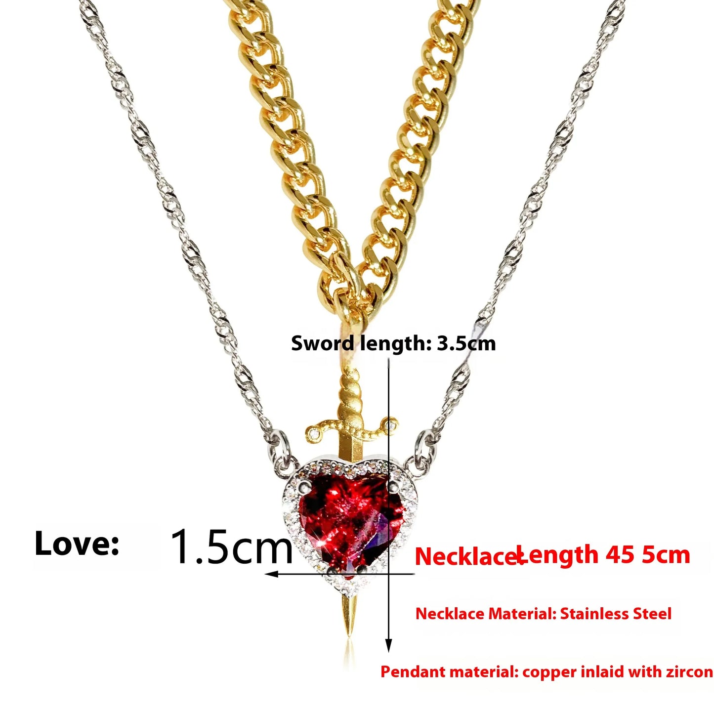 Two Color Couple Necklace