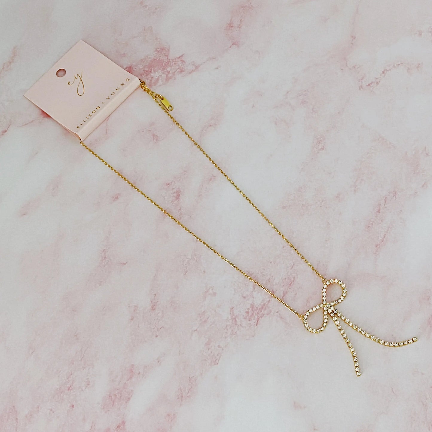 Adorable Shine Bow Necklace