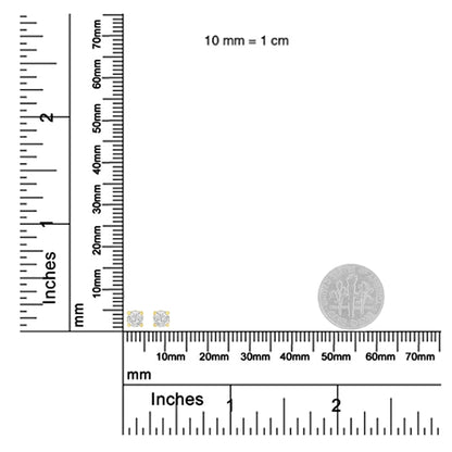 14K Gelbgold 1/2 Karat Rundschliff Diamant Solitär Ohrstecker (O-P Farbe, SI2-I1 Reinheit)