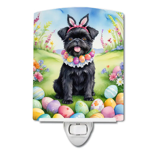 Affenpinscher Easter Egg Hunt Ceramic Night Light