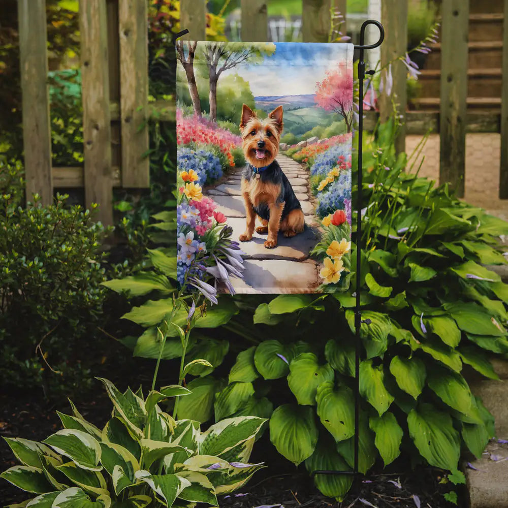 Australian Terrier Spring Garden Garden Flag