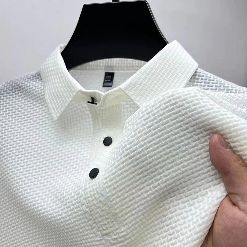 Men's Ice Silk Mesh Polo Shirt