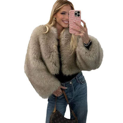 Fur Coat Short Tokas Fur Casual Women's Clothing