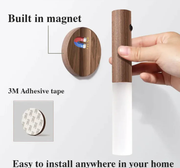 Magnetic Wood Wireless Night Light