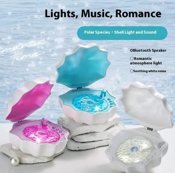 Shell Music Box with Projection Light