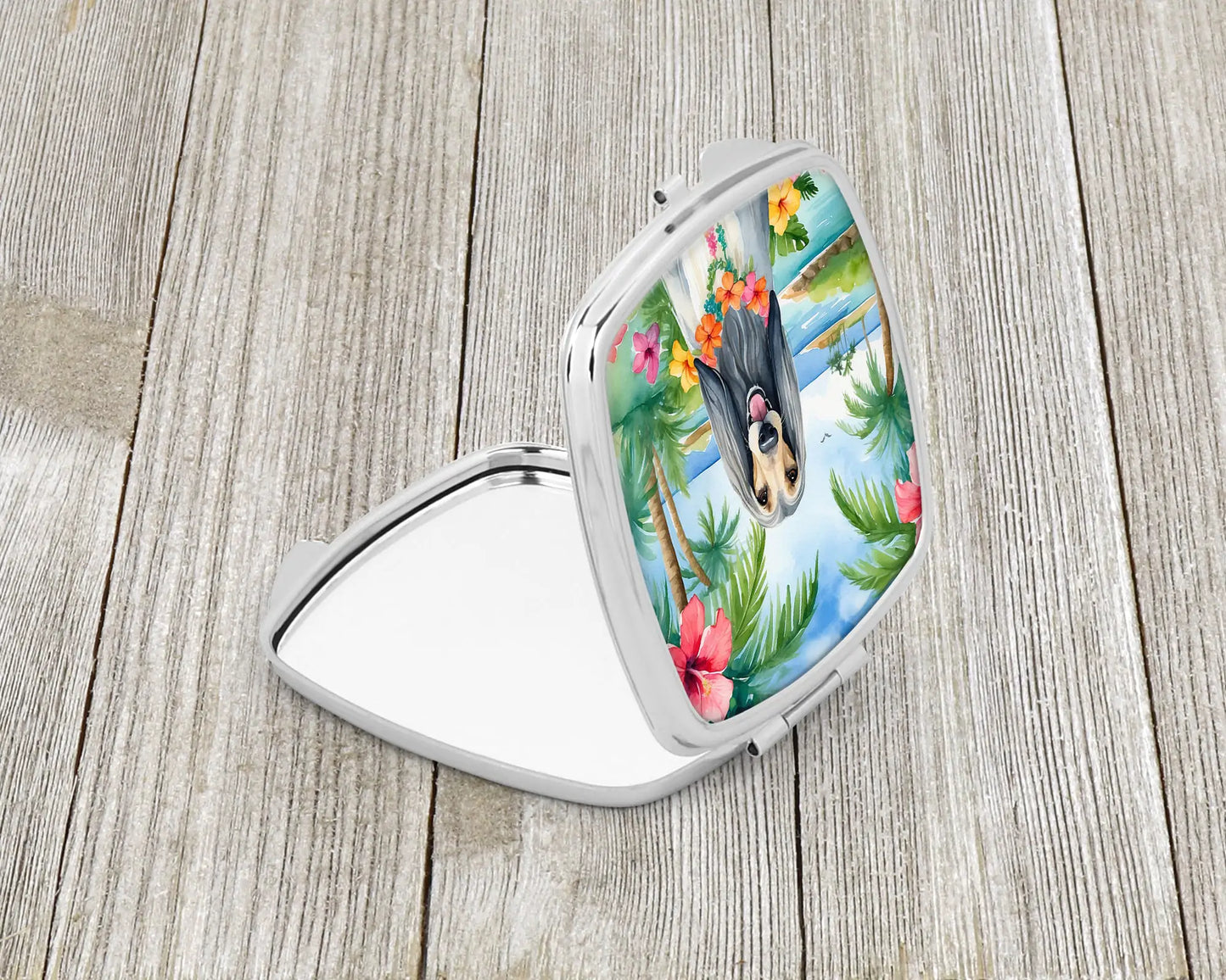 Afghan Hound Luau Compact Mirror