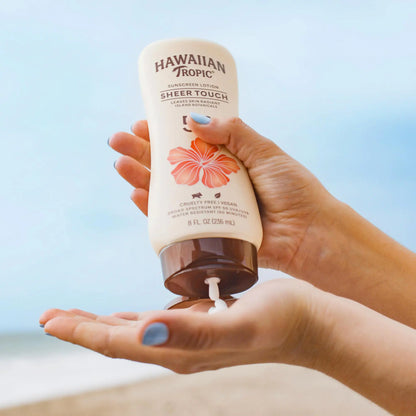 Hawaiian Tropic Sheer Touch Ultra Radiance Lotion Sunscreen SPF 30, 8oz | Hawaiian Tropic Sunscreen SPF 30, Sunblock, Broad Spectrum Sunscreen, Oxybenzone Free Sunscreen, Body Sunscreen, 8oz