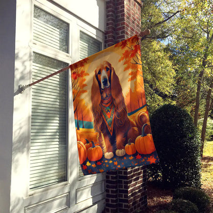 Afghan Hound Fall House Flag