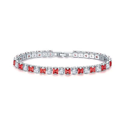 Clear Square Cubic Zirconia Tennis Bracelet